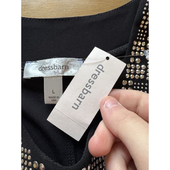 Dressbarn Women Size Large Embellished Sleeveless Top Stretch Business City NWT - Picture 7 of 11